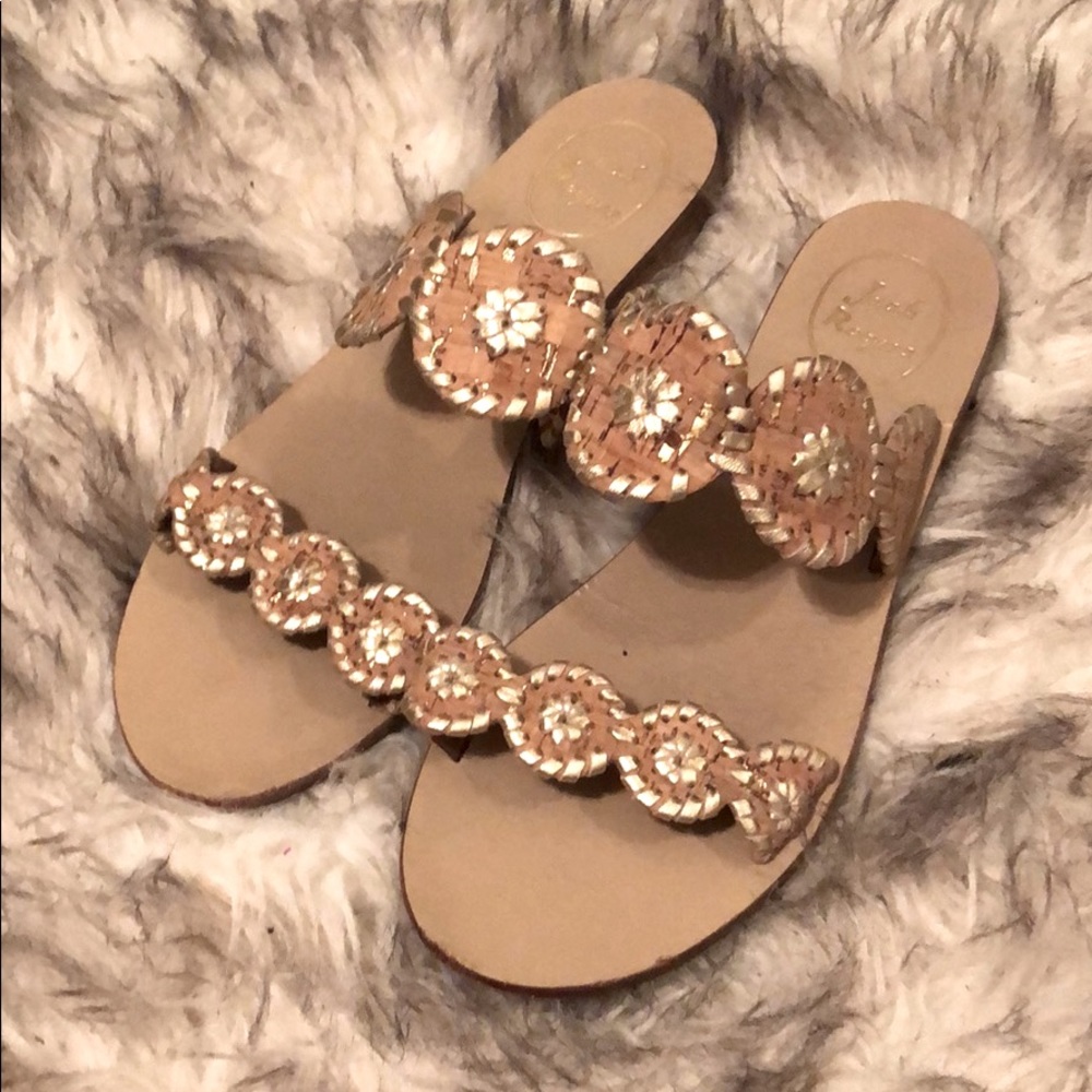 Jack Rogers Laurens Cork and Gold  7.5 W